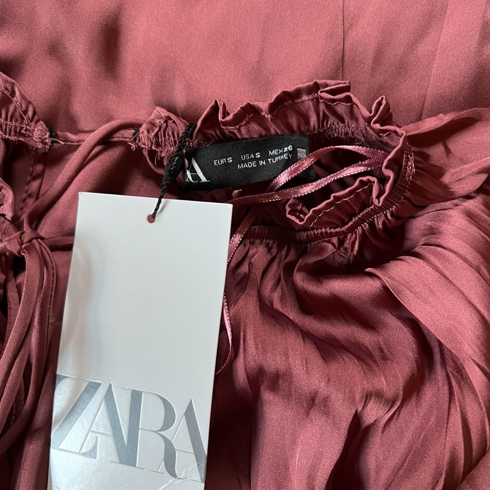 Zara Satin Effect Cut Out Dress - Picture 7 of 13